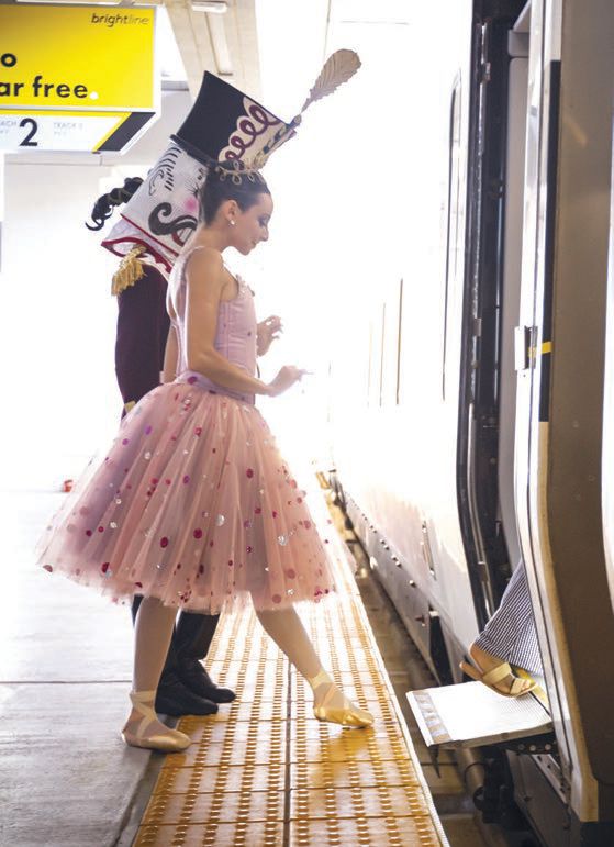 Brightline’s new partnership with the Miami City Ballet allows for visitors all over South Florida to partake in the season’s festivities with ease and style. PHOTO: COURTESY OF BRIGHTLINE