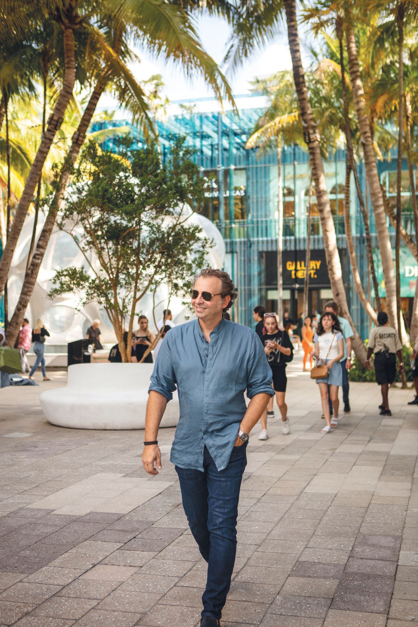 Hakan Baykam in Miami Design District’s Palm Court PHOTO BY RIOCAM