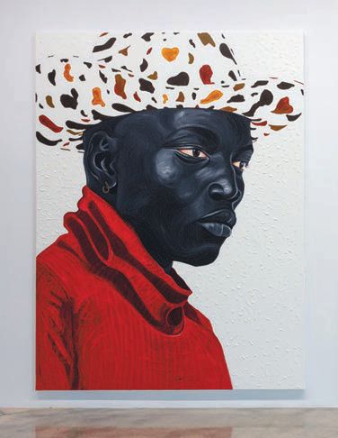 Otis Kwame Kye Quaicoe, “Moses Adoma” (2021) PHOTO COURTESY OF RUBELL MUSEUM AND THE ARTISTS