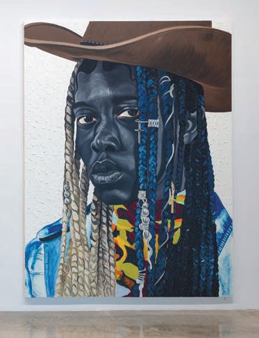 Otis Kwame Kye Quaicoe, “Rainyanni (Cowgirl)” (2021) PHOTO COURTESY OF RUBELL MUSEUM AND THE ARTISTS