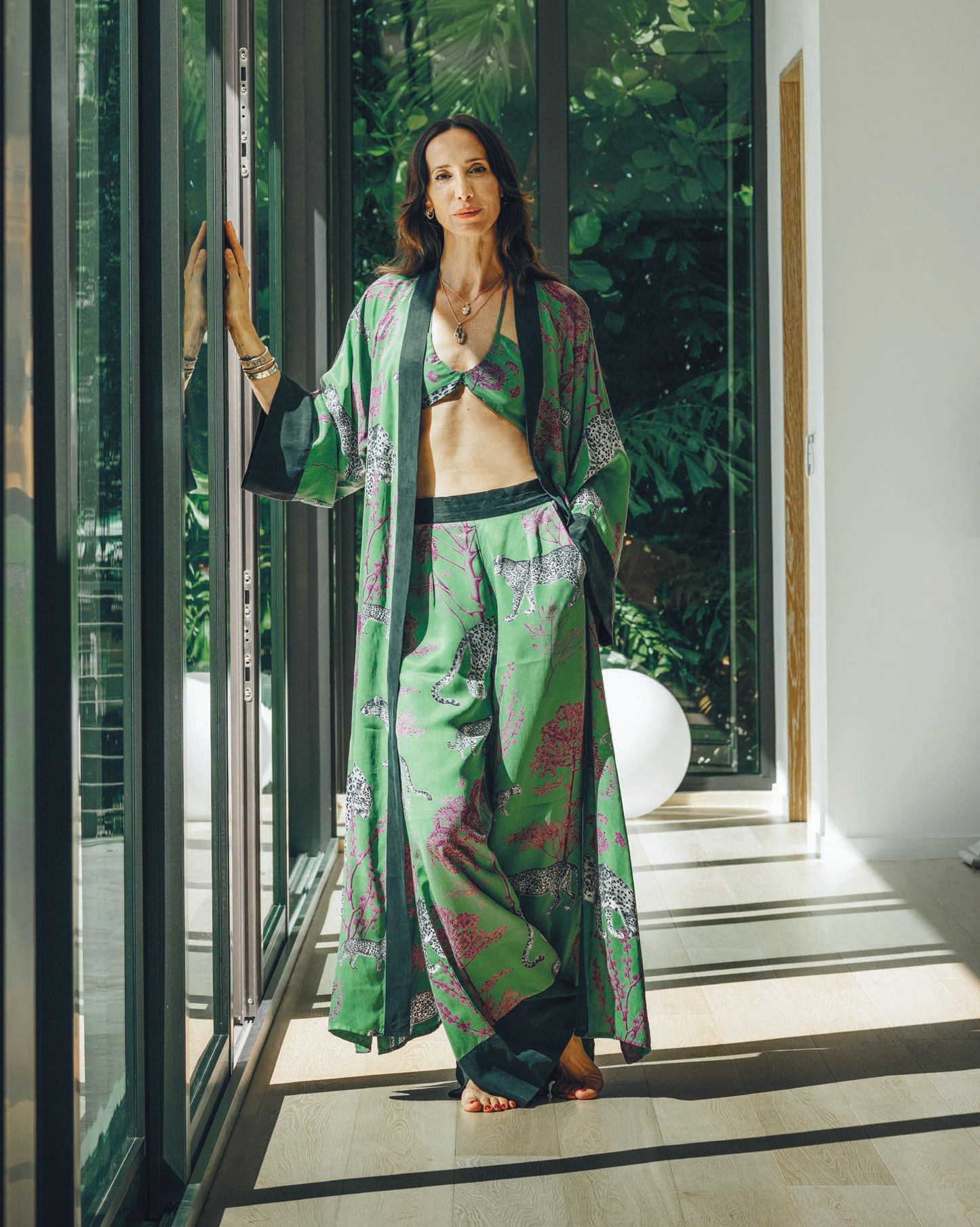 Designer Nilüfer Bracco wearing niLuu in her Miami home PHOTOGRAPHED BY DANIEL ZULIANI
