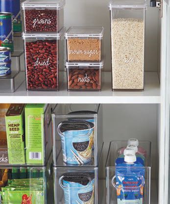 Pantry bins PHOTO COURTESY OF THE CONTAINER STORE