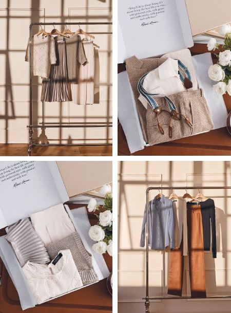 Pieces from the new Lauren Ralph Lauren monthly rental subscription service, The Lauren Look. Styles from the spring/summer 2021 collection are shown here. PHOTOS COURTESY OF BRAND