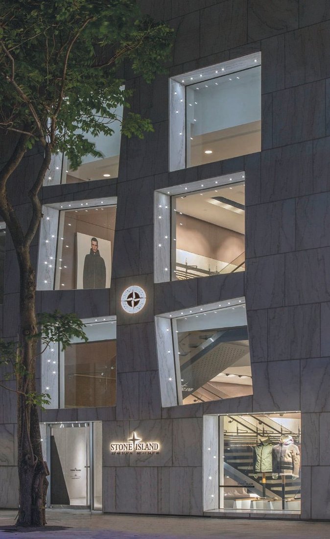 Stone Island’s facade in the Design District is impossible to miss. PHOTO COURTESY OF BRANDS 
