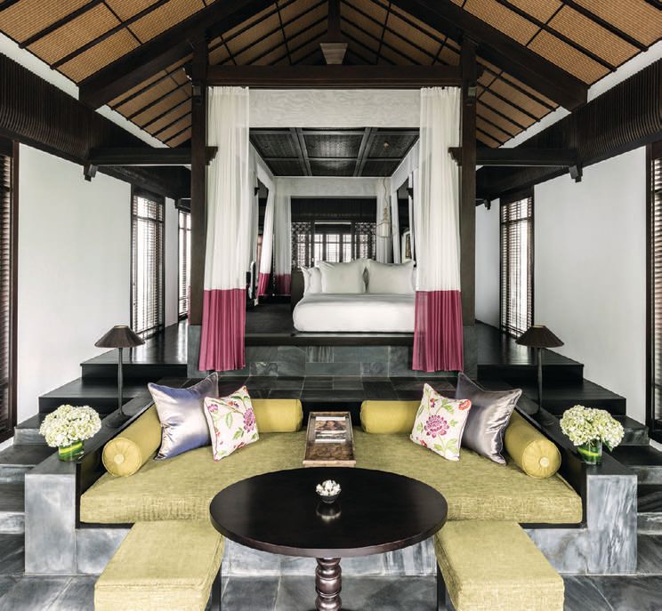 The inside of a villa, with design based on feng shui principles. PHOTO COURTESY OF FOUR SEASONS RESORT THE NAM HAI