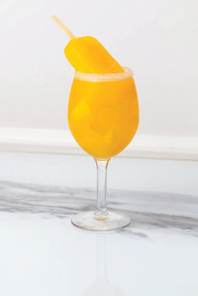 Mango mai tai mimosa PHOTO COURTESY OF SUGAR FACTORY