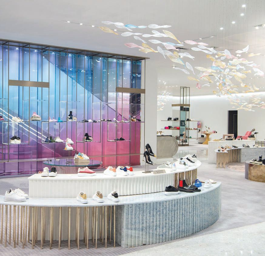 Shoes on the renovated ground floor of Saks Fifth Avenue in Bal Harbour Shops SAKS FIFTH AVENUE PHOTO BY WORLD RED EYE